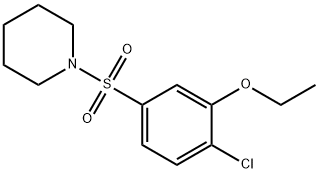 2-chloro-5-(1-piperidinylsulfonyl)phenyl ethyl ether Struktur