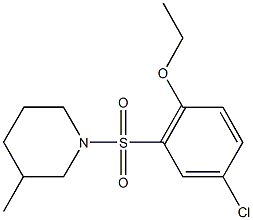 4-chloro-2-[(3-methyl-1-piperidinyl)sulfonyl]phenyl ethyl ether Struktur