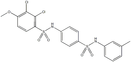 2,3-dichloro-4-methoxy-N-[4-(3-toluidinosulfonyl)phenyl]benzenesulfonamide Struktur