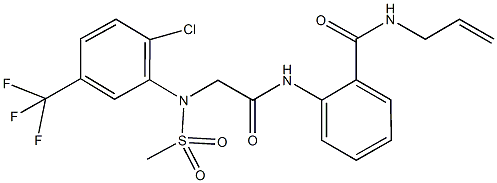 N-allyl-2-({[2-chloro(methylsulfonyl)-5-(trifluoromethyl)anilino]acetyl}amino)benzamide Struktur