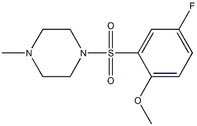 1-[(5-fluoro-2-methoxyphenyl)sulfonyl]-4-methylpiperazine Struktur