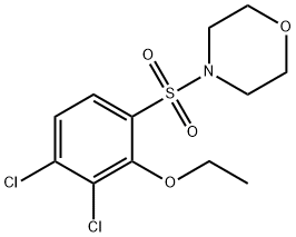 2,3-dichloro-6-(4-morpholinylsulfonyl)phenyl ethyl ether Struktur