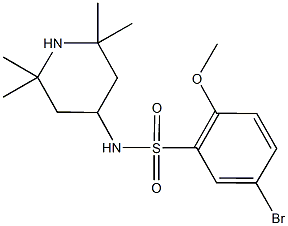 5-bromo-2-methoxy-N-(2,2,6,6-tetramethyl-4-piperidinyl)benzenesulfonamide Struktur