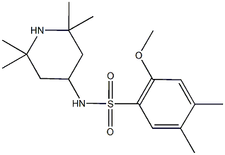 2-methoxy-4,5-dimethyl-N-(2,2,6,6-tetramethyl-4-piperidinyl)benzenesulfonamide Struktur