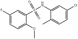 N-(5-chloro-2-methylphenyl)-5-fluoro-2-methoxybenzenesulfonamide Struktur