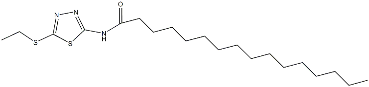 N-[5-(ethylsulfanyl)-1,3,4-thiadiazol-2-yl]hexadecanamide Struktur