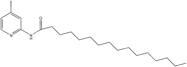 N-(4-methyl-2-pyridinyl)hexadecanamide Struktur