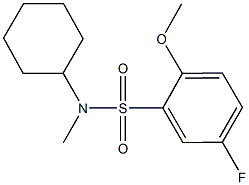 N-cyclohexyl-5-fluoro-2-methoxy-N-methylbenzenesulfonamide Struktur