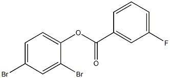 2,4-dibromophenyl 3-fluorobenzoate Struktur