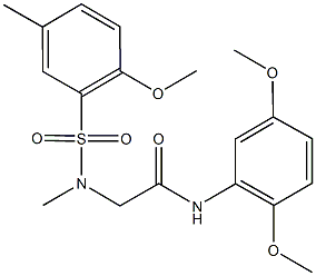 N-(2,5-dimethoxyphenyl)-2-[[(2-methoxy-5-methylphenyl)sulfonyl](methyl)amino]acetamide Struktur