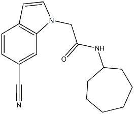 2-(6-cyano-1H-indol-1-yl)-N-cycloheptylacetamide Struktur