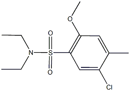 5-chloro-N,N-diethyl-2-methoxy-4-methylbenzenesulfonamide Struktur