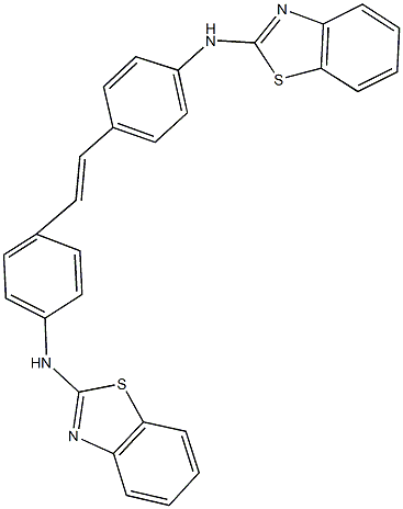 N-(1,3-benzothiazol-2-yl)-N-(4-{2-[4-(1,3-benzothiazol-2-ylamino)phenyl]vinyl}phenyl)amine Struktur