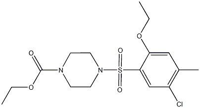 ethyl 4-[(5-chloro-2-ethoxy-4-methylphenyl)sulfonyl]-1-piperazinecarboxylate Struktur