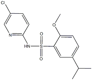 N-(5-chloro-2-pyridinyl)-5-isopropyl-2-methoxybenzenesulfonamide Struktur