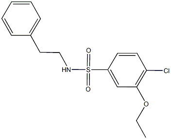 4-chloro-3-ethoxy-N-(2-phenylethyl)benzenesulfonamide Struktur