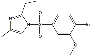 2-bromo-5-[(2-ethyl-4-methyl-1H-imidazol-1-yl)sulfonyl]phenyl methyl ether Struktur