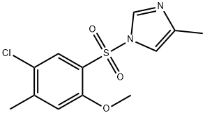 4-chloro-5-methyl-2-[(4-methyl-1H-imidazol-1-yl)sulfonyl]phenyl methyl ether Struktur