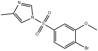 2-bromo-5-[(4-methyl-1H-imidazol-1-yl)sulfonyl]phenyl methyl ether Struktur