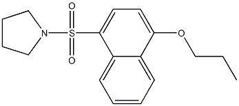 propyl 4-(1-pyrrolidinylsulfonyl)-1-naphthyl ether Struktur