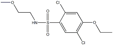 2,5-dichloro-4-ethoxy-N-(2-methoxyethyl)benzenesulfonamide Struktur