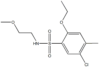 5-chloro-2-ethoxy-N-(2-methoxyethyl)-4-methylbenzenesulfonamide Struktur