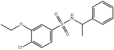 4-chloro-3-ethoxy-N-(1-phenylethyl)benzenesulfonamide Struktur