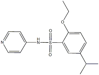 2-ethoxy-5-isopropyl-N-(4-pyridinyl)benzenesulfonamide Struktur