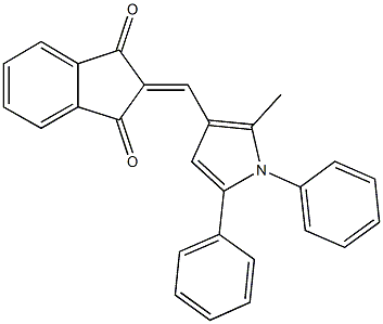 2-[(2-methyl-1,5-diphenyl-1H-pyrrol-3-yl)methylene]-1H-indene-1,3(2H)-dione Struktur