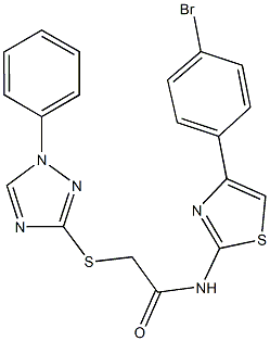 N-[4-(4-bromophenyl)-1,3-thiazol-2-yl]-2-[(1-phenyl-1H-1,2,4-triazol-3-yl)thio]acetamide Struktur