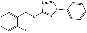 2-fluorobenzyl1-phenyl-1H-1,2,4-triazol-3-ylsulfide Struktur