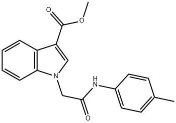 methyl 1-[2-oxo-2-(4-toluidino)ethyl]-1H-indole-3-carboxylate Struktur