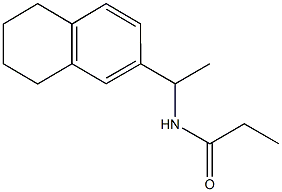 N-[1-(5,6,7,8-tetrahydro-2-naphthalenyl)ethyl]propanamide Struktur