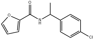 N-[1-(4-chlorophenyl)ethyl]-2-furamide Struktur