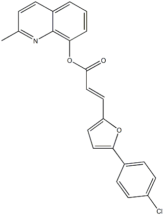 2-methyl-8-quinolinyl3-[5-(4-chlorophenyl)-2-furyl]acrylate Struktur