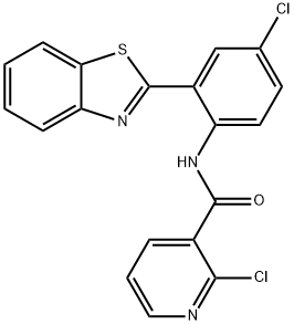 N-[2-(1,3-benzothiazol-2-yl)-4-chlorophenyl]-2-chloronicotinamide Struktur