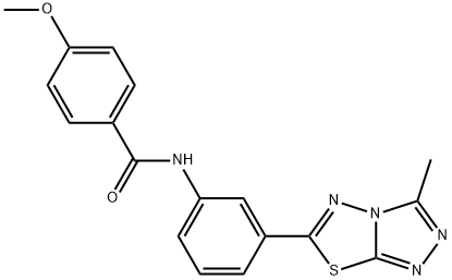 4-methoxy-N-[3-(3-methyl[1,2,4]triazolo[3,4-b][1,3,4]thiadiazol-6-yl)phenyl]benzamide Struktur