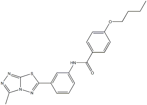 4-butoxy-N-[3-(3-methyl[1,2,4]triazolo[3,4-b][1,3,4]thiadiazol-6-yl)phenyl]benzamide Struktur