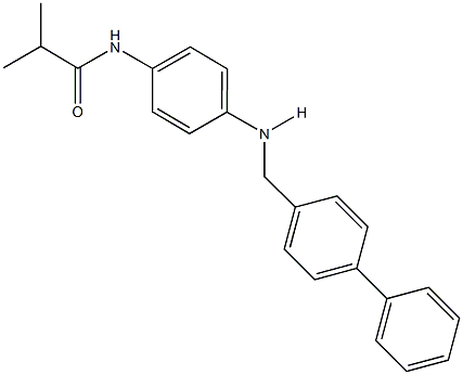 N-{4-[([1,1'-biphenyl]-4-ylmethyl)amino]phenyl}-2-methylpropanamide Struktur