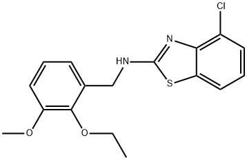 N-(4-chloro-1,3-benzothiazol-2-yl)-N-(2-ethoxy-3-methoxybenzyl)amine Struktur