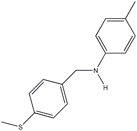 N-(4-methylphenyl)-N-[4-(methylsulfanyl)benzyl]amine Struktur