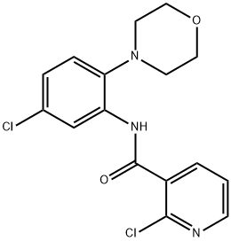 2-chloro-N-[5-chloro-2-(4-morpholinyl)phenyl]nicotinamide Struktur