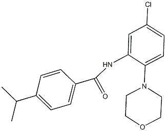 N-[5-chloro-2-(4-morpholinyl)phenyl]-4-isopropylbenzamide Struktur