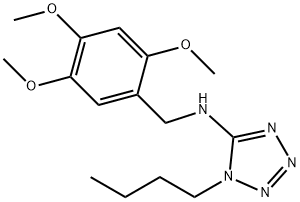 N-(1-butyl-1H-tetraazol-5-yl)-N-(2,4,5-trimethoxybenzyl)amine Struktur