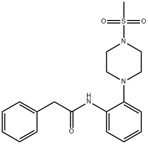 N-{2-[4-(methylsulfonyl)-1-piperazinyl]phenyl}-2-phenylacetamide Struktur