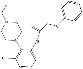 N-[3-chloro-2-(4-ethyl-1-piperazinyl)phenyl]-2-phenoxyacetamide Struktur