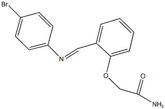 2-(2-{[(4-bromophenyl)imino]methyl}phenoxy)acetamide Struktur