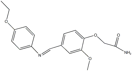 2-(4-{[(4-ethoxyphenyl)imino]methyl}-2-methoxyphenoxy)acetamide Struktur