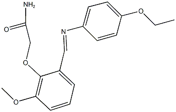 2-(2-{[(4-ethoxyphenyl)imino]methyl}-6-methoxyphenoxy)acetamide Struktur