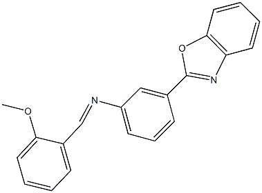 3-(1,3-benzoxazol-2-yl)-N-(2-methoxybenzylidene)aniline Struktur